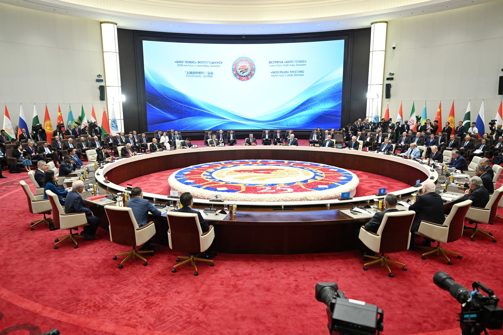 Иштирок ва суханронӣ дар ҷаласаи Шӯрои сарони давлатҳо дар қолаби СҲШ+